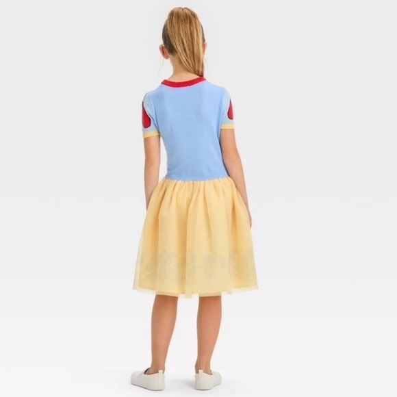 Snow White & the Seven Dwarfs Cosplay Costume Dress Blue/Yellow Girls Medium New - Picture 3 of 3